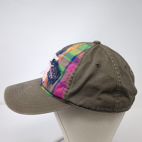 Corona Mas Fina Strapback Hat Brown One Size Adjustable Plaid Anoma - Picture 3 of 9